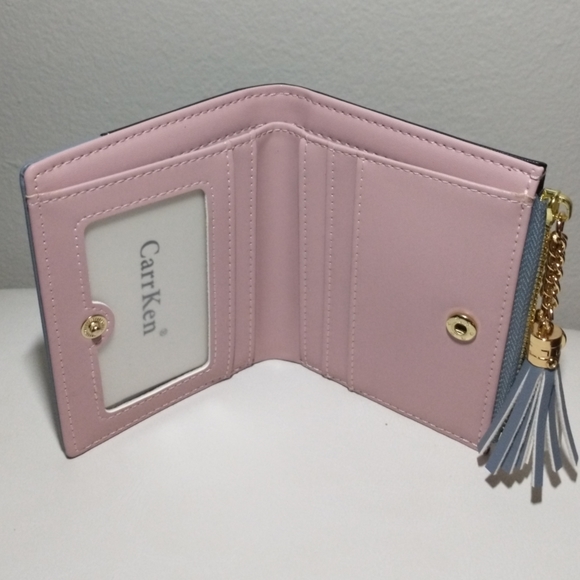 NWOT Tricolor Wallet with Tassel and Heart Charm - Picture 6 of 11